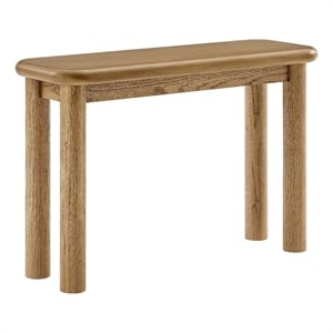 Alvia Oak Wood Console Table in Weathered Oak