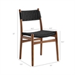 Wynn Rope and Wood Dining Side Chair in Walnut Black