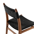 Wynn Rope and Wood Dining Side Chair in Walnut Black