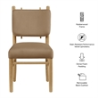 Mauden Performance Velvet Dining Side Chairs Set of 2 in Taupe