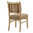 Mauden Performance Velvet Dining Side Chairs Set of 2 in Taupe