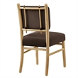 Mauden Performance Velvet Dining Side Chairs Set of 2 in Chocolate Brown