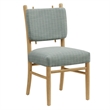 Mauden Striped Dining Side Chairs Set of 2 in Spa Blue Stripe