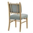 Mauden Striped Dining Side Chairs Set of 2 in Spa Blue Stripe