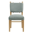Mauden Striped Dining Side Chairs Set of 2 in Spa Blue Stripe