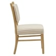Mauden Striped Dining Side Chairs Set of 2 in Oatmeal Stripe