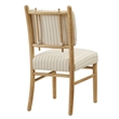 Mauden Striped Dining Side Chairs Set of 2 in Oatmeal Stripe