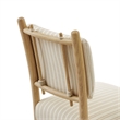 Mauden Striped Dining Side Chairs Set of 2 in Oatmeal Stripe