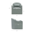 Bardot Slipcovered Striped Accent Chair in Spa Blue Stripe