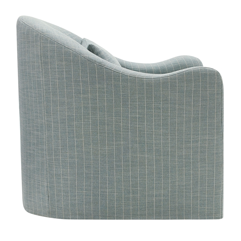 Bardot Slipcovered Striped Accent Chair in Spa Blue Stripe