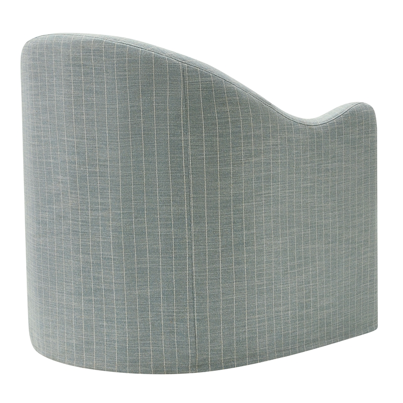 Bardot Slipcovered Striped Accent Chair in Spa Blue Stripe
