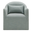 Bardot Slipcovered Striped Accent Chair in Spa Blue Stripe