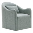 Bardot Slipcovered Striped Accent Chair in Spa Blue Stripe