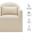 Bardot Slipcovered Striped Accent Chair in Oatmeal Stripe