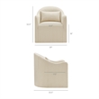 Bardot Slipcovered Striped Accent Chair in Oatmeal Stripe