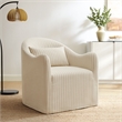 Bardot Slipcovered Striped Accent Chair in Oatmeal Stripe