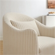 Bardot Slipcovered Striped Accent Chair in Oatmeal Stripe