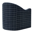 Bardot Slipcovered Linen Blend Accent Chair in Denim Windowpane Check