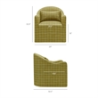 Bardot Slipcovered Linen Blend Accent Chair in Artichoke Windowpane Check