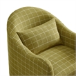 Bardot Slipcovered Linen Blend Accent Chair in Artichoke Windowpane Check