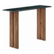 Amistad 46 Inch Marble Console Table in Walnut Green Marble