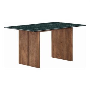 Amistad 60 Inch Marble Dining Table in Walnut Green Marble