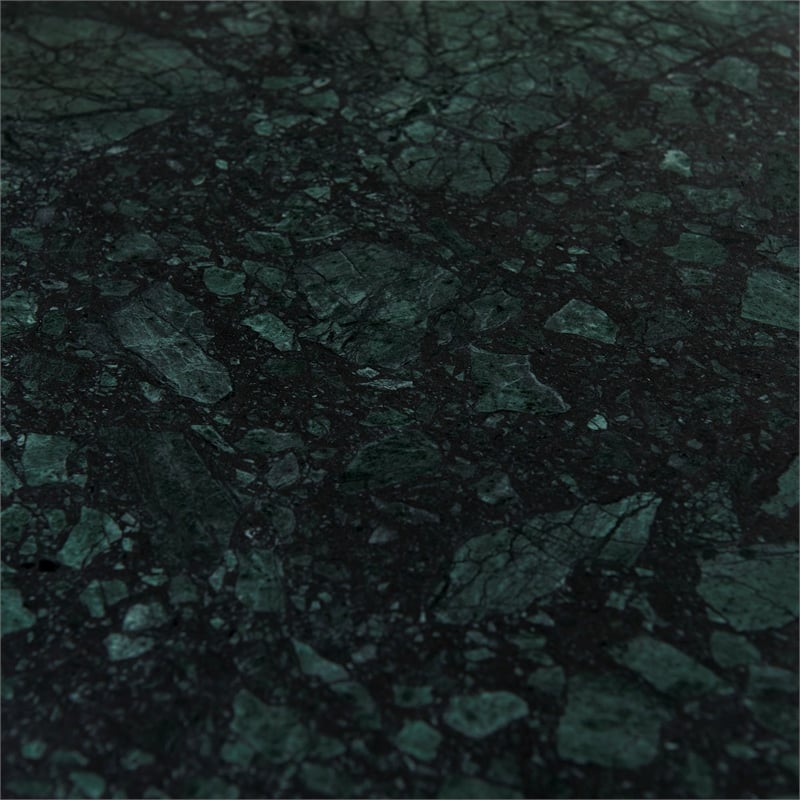 Amistad 86 Inch Marble Dining Table in Walnut Green Marble