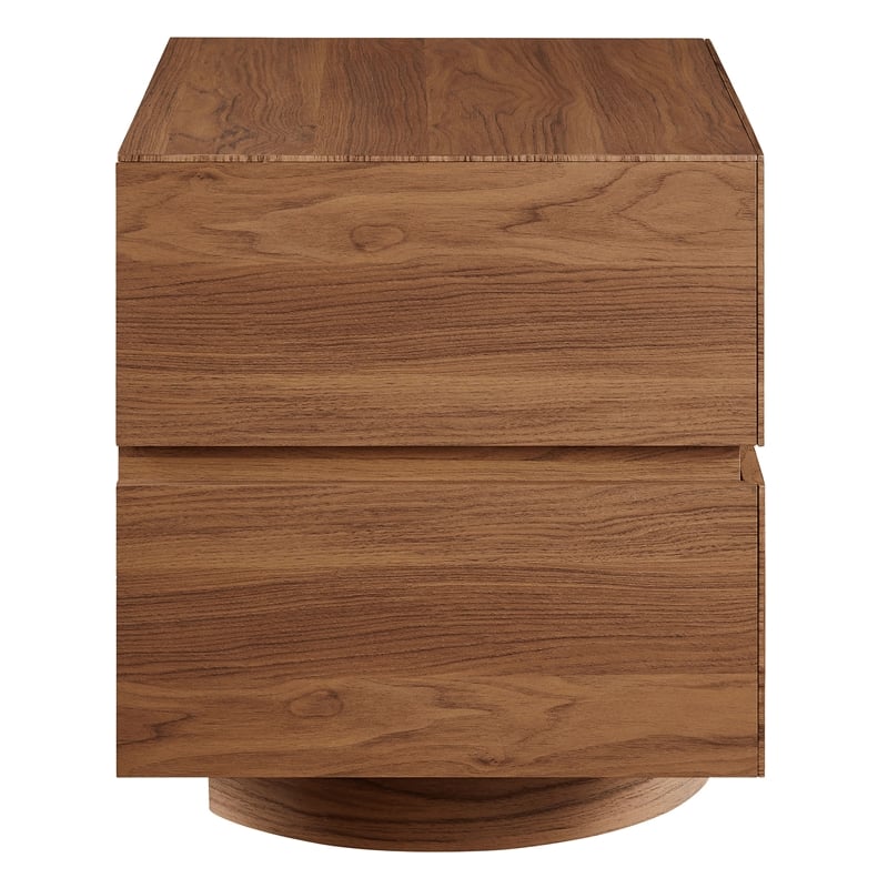 Koval Floating Pedestal 2-Drawer Nightstand in Walnut