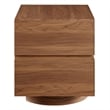Koval Floating Pedestal 2-Drawer Nightstand in Walnut