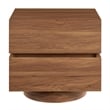 Koval Floating Pedestal 2-Drawer Nightstand in Walnut