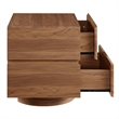 Koval Floating Pedestal 2-Drawer Nightstand in Walnut