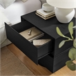 Koval Floating Pedestal 2-Drawer Nightstand in Black