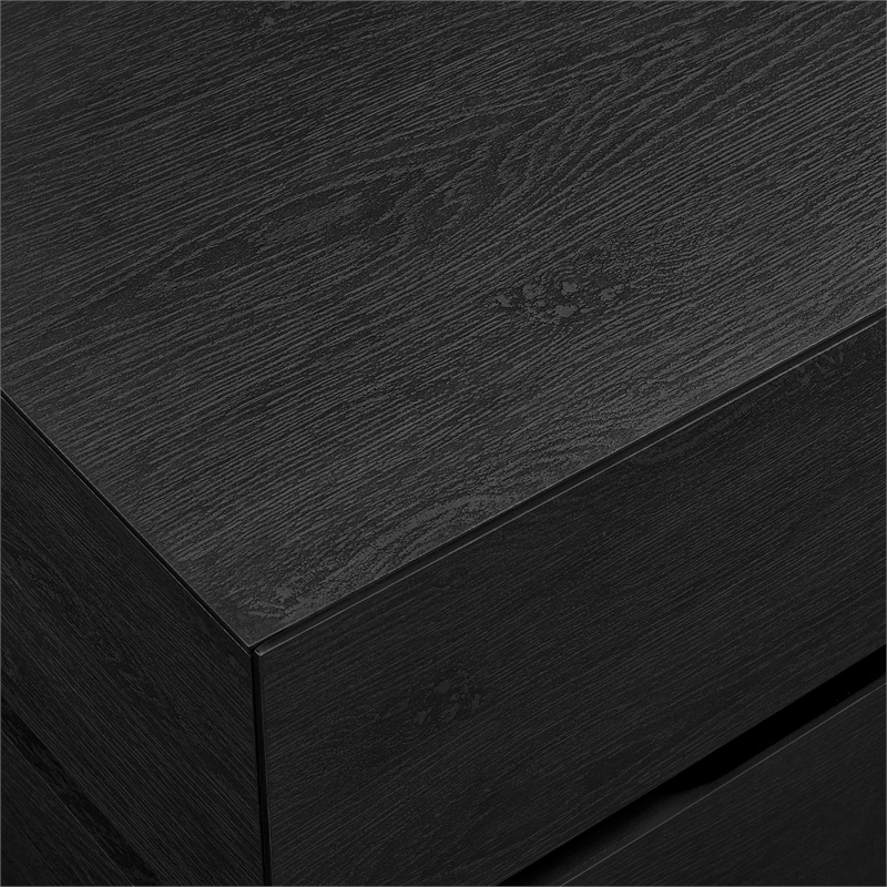 Koval Floating Pedestal 2-Drawer Nightstand in Black