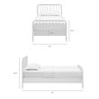 Arlette Twin Size Wood Spindle Bed Frame in White