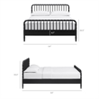 Arlette Queen Size Wood Spindle Bed Frame in Black