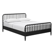 Arlette Queen Size Wood Spindle Bed Frame in Black