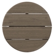 Eleni 20-Inch Round Outdoor Teak Wood Side Table in Weathered Gray Teak