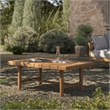 Eleni 41-Inch Outdoor Teak Wood Coffee Table in Natural