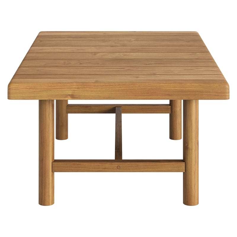 Eleni 41-Inch Outdoor Teak Wood Coffee Table in Natural