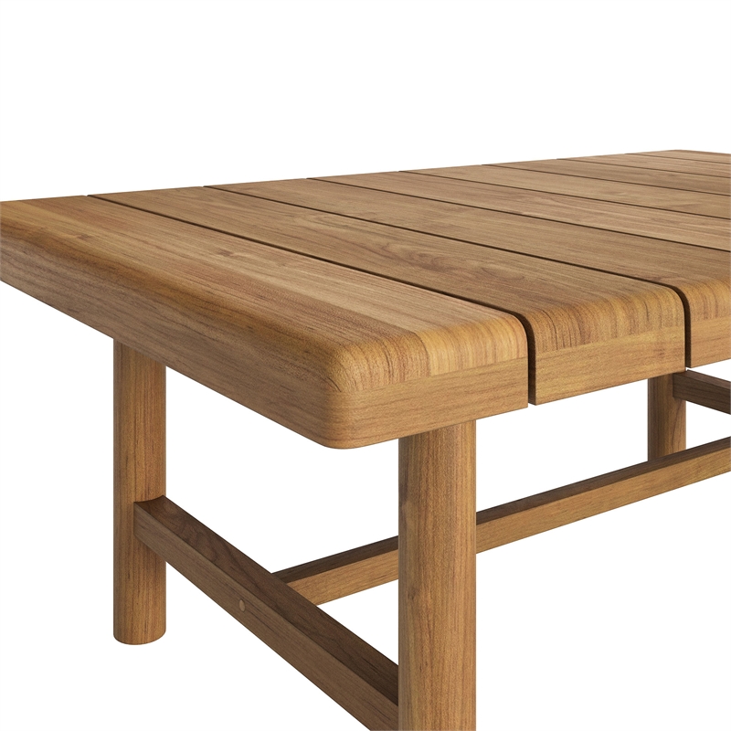 Eleni 41-Inch Outdoor Teak Wood Coffee Table in Natural
