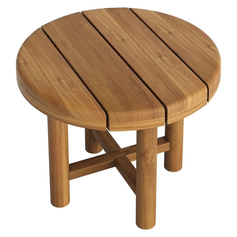 Eleni 3-Piece Outdoor Teak Wood Furniture Set in Natural Sail