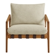 Nomi Outdoor Teak Wood Sling Chair in Natural Sand