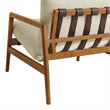 Nomi Outdoor Teak Wood Sling Chair in Natural Sand