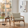 Nomi Outdoor Teak Wood Sling Chair in Natural Sand
