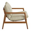 Nomi Outdoor Teak Wood Sling Chair in Natural Sand