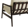 Nomi Outdoor Teak Wood Sling Chair in Dark Brown Sand