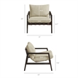 Nomi Outdoor Teak Wood Sling Chair in Dark Brown Sand
