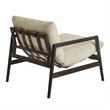 Nomi Outdoor Teak Wood Sling Chair in Dark Brown Sand