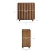 Kline 2-Door Striped Accent Cabinet in Oak Walnut Stripe