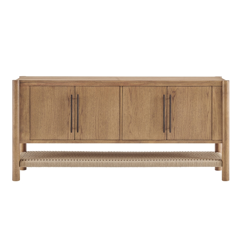 Taschen 4-Door Wood Sideboard Cabinet in Weathered Oak Natural